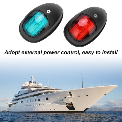 2 pièces LED de navigation IP66 12V 3W Rouge/Vert 2