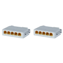 2X Extensor Gigabit PoE 802.3af/At/Bt Repetidor PoE de 5 Portas Vlan Estende 100 M (328 Pés) Adicionais de Energia e Transmissão de Dados