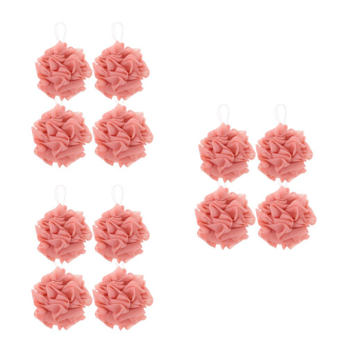 12Pcs Orange Mesh Pouf Bath Sponge - Soap Bar Loofah with Quick Drying 2