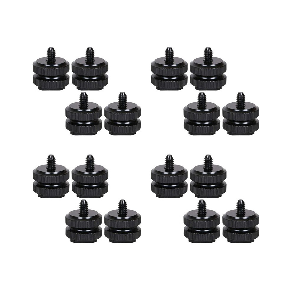Camera Hot Shoe Mount To 1/4Inch-20 Tripod Screw Adapter,Flash Shoe Mount For Dslr Camera Rig (Pack Of 16) 6031700138667