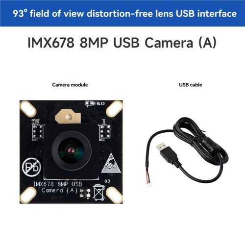 8MP USB Camera Module IMX678 Photosensitive Chip M12 Camera Module Wide Dynamic Fixed Focus Plug and 1