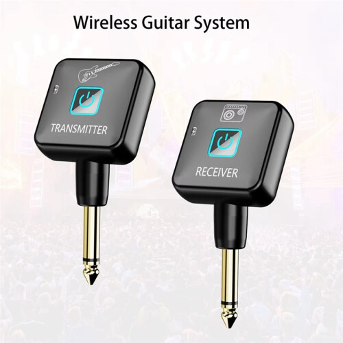2,4 GHz Trådlöst Gitarrsystem, Trådlös Gitarrsändare och Mottagare, 4 Signalkanaler för Elektriska Gitarrinstrument A 2