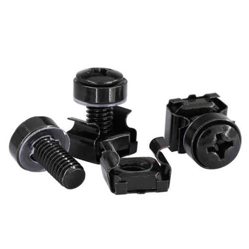 200Pcs M6x16mm Computer Rack Mount Cage Screws and Nuts & Washers for Rack Mount Server Cabinet 1