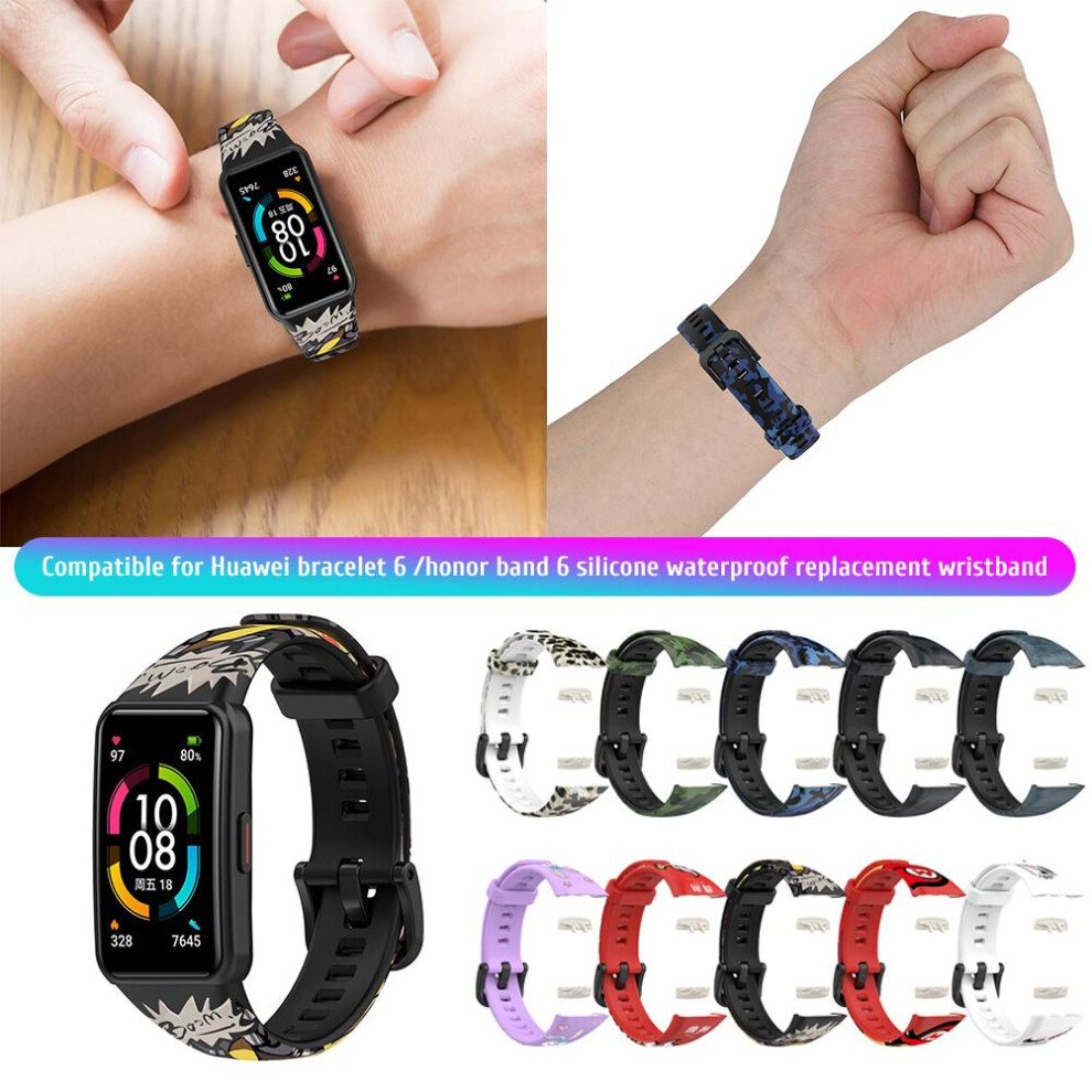 Waterproof Silicone Replacement Strap For Huawei/Honor Band 6, Soft Wristband 8371391512826