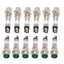 XD8-1 24V Green Stainless Steel Indicator Light 8mm Signal Lamp