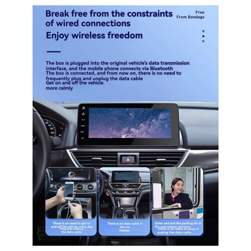Carplay Box Sem Fio 2 em 1 Conectar e Usar com Interruptor/Caixa de Interconexão de Navegação Sem Fio