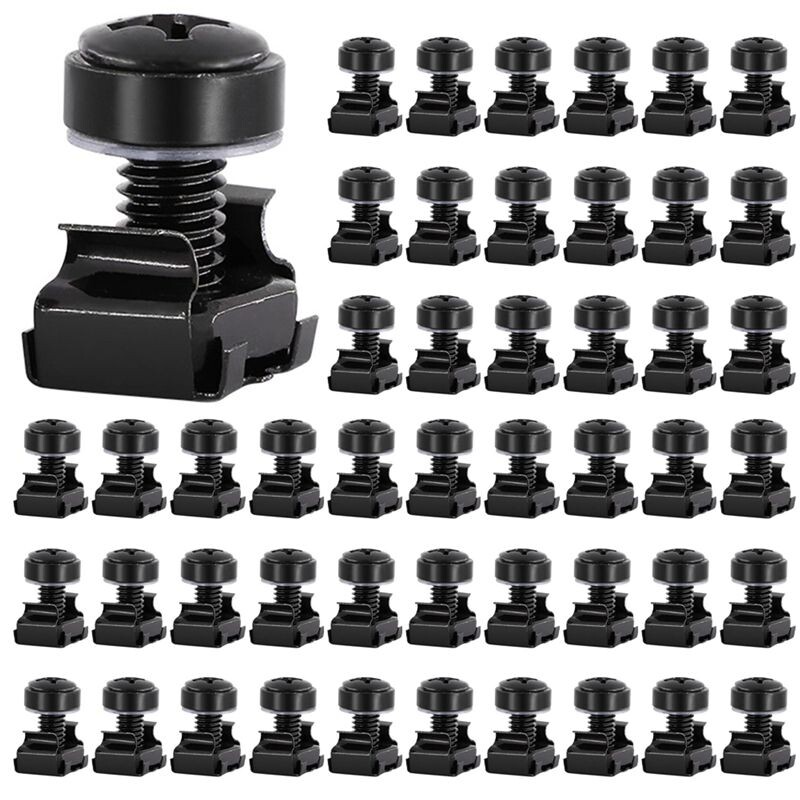 Computer Racks For Servers 100Pc M6x16mm Computer Rack Mount Cage Screws and Nuts & Washers for ...