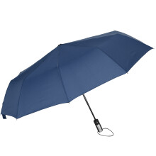 Kollisionssicherer Stahl-Fal Umbrella Dunkelblau Automatik Kompakt Sonne & Regen