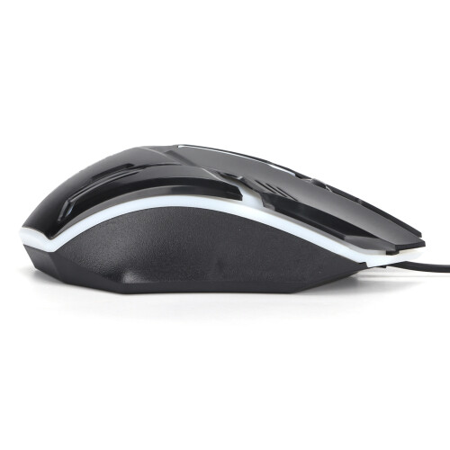 Wired Optical Mouse D280 – 1000DPI, USB, Large Black Office & Gaming 2
