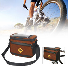 (Retro Color) Waterproof Bike Handlebar Bag w/ Strap