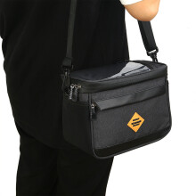 (Black) Waterproof Bike Handlebar Bag w/ Strap