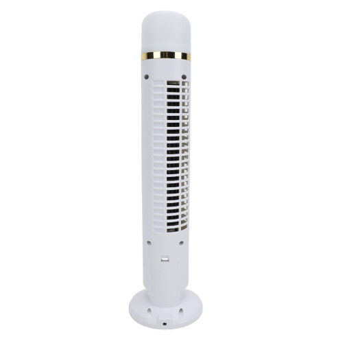 Multifunctional Tower Fan with LED Light, Adjustable Speed, White