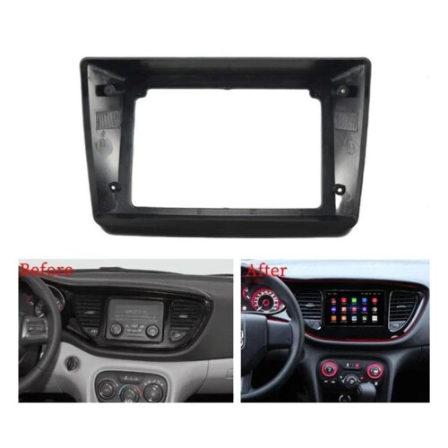 Adaptador de Painel de Carro de 9 Polegadas com Rádio para Android e Kit de Instalação de Painel para  DART 2013-2016 LHD