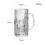 Beer Mug Set 2 pcs 16 oz Bark Pattern Embossed Thickened 2
