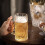 Beer Mug Set 2 pcs 16 oz Bark Pattern Embossed Thickened 4