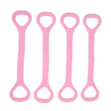 Pink 4pcs TPE Fitness Resistance Bands, 47x11cm Arm & Leg Stretching