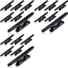 18 Pcs Black Boat Cleat Kayak Cleats Boat Dock Cleats Kayak Canoe Cleat 4 Inch Nylon Cleats for Boat Mooring Accessories