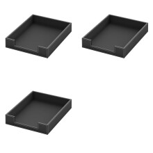 3X Leather Desk Organizer Tray, Stackable Leather Tray, Desk Organizers and Accessories, Magazine File