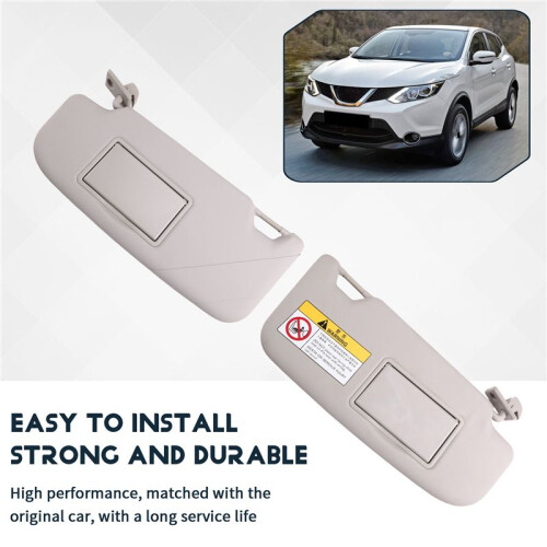 Car Visor Interior Sunvisor with Mirror Front Visor Assembly for  Qashqai 2016 -2021 2