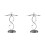 2X Iron Countertop Wine Glass Holder with Scrollwork Design, Freestanding Tabletop Stemware Storage Rack with 6 Hooks 1