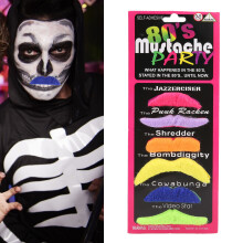 Bunte selbstklebende Fake-Schnurrbärte für Kinder & Erwachsene Halloween & Weihnachten