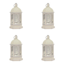 4X Eid Mubarak Led Lantaarn Ornamenten Ramadan Lantaarn Nachtlampje Verlichting Home Decoraties Ramadan Festival Party Geschenken,F