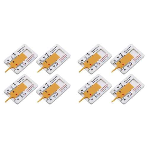 8Pcs Tyre Tread Depthometer 0-20mm Auto Car Tyre Tread Depth Gauge Caliper Tire Ruler Vernier Depth Indicator