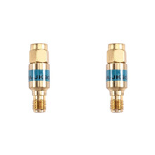 2X Connecteur Coaxial -Block 2 W SMA Mâle Vers SMA Femelle -6 GHz 50 Ohms Plaqué Or, SWR Inférieur ou Égal à 1,2, Haute Qualité.
