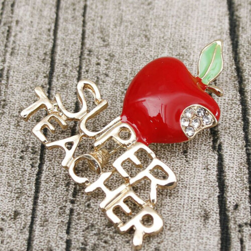 Συμβατό με το Apple Super Teacher με ένθετη καρφίτσα Rhineston, δώρο για την ημέρα των δασκάλων 2