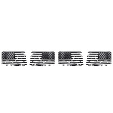Hardtop Window USA Distressed Flag Decals American Flag Stickers for 2011-2017 JK 4 Door, 2 Pair