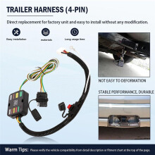 4-Pin Trailer Hitch Wiring Harness Kit Connector Trailer Wiring Harness 56494 for CX-70 CX-90