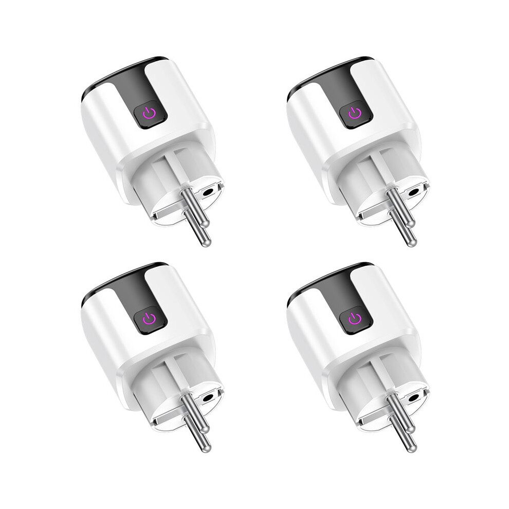 4X 20A Socket Tuya Wifi Plug Power Ac100-240V Outlet Alexa Home Voice Timing Socket Eu Plug A 6031042790974