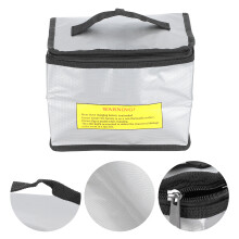 Explosionssichere, feuerfeste Lipo-Batterie-Sicherheits-Tasche 21,5x16x12cm Silber