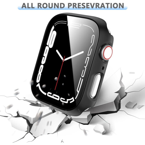 Θήκη υπολογιστή XiHAMA6-Pack συμβατή με Apple Watch Series10 + Προστατευτικό από σκληρυμένο 2
