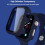 Συμβατή με θήκη XiHAMA για Apple Watch για SE/6/5/4 + Προστατευτικό οθόνης, λεπτό κάλυμμα 2