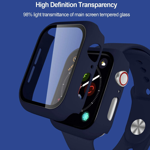 Συμβατή με θήκη XiHAMA για Apple Watch για SE/6/5/4 + Προστατευτικό οθόνης, λεπτό κάλυμμα 1