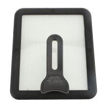 Rectangular Glass Lid for Omelette Pan, Silicone Rim, 15x18cm