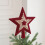 Velvet Glitter Star Tree Topper Red Silver 7.87 inch 4