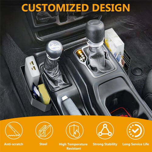 Center Console Organizer for   JL Gladiator JT 2018-2025 Gear Shift Storage Box Tray Accessories 2