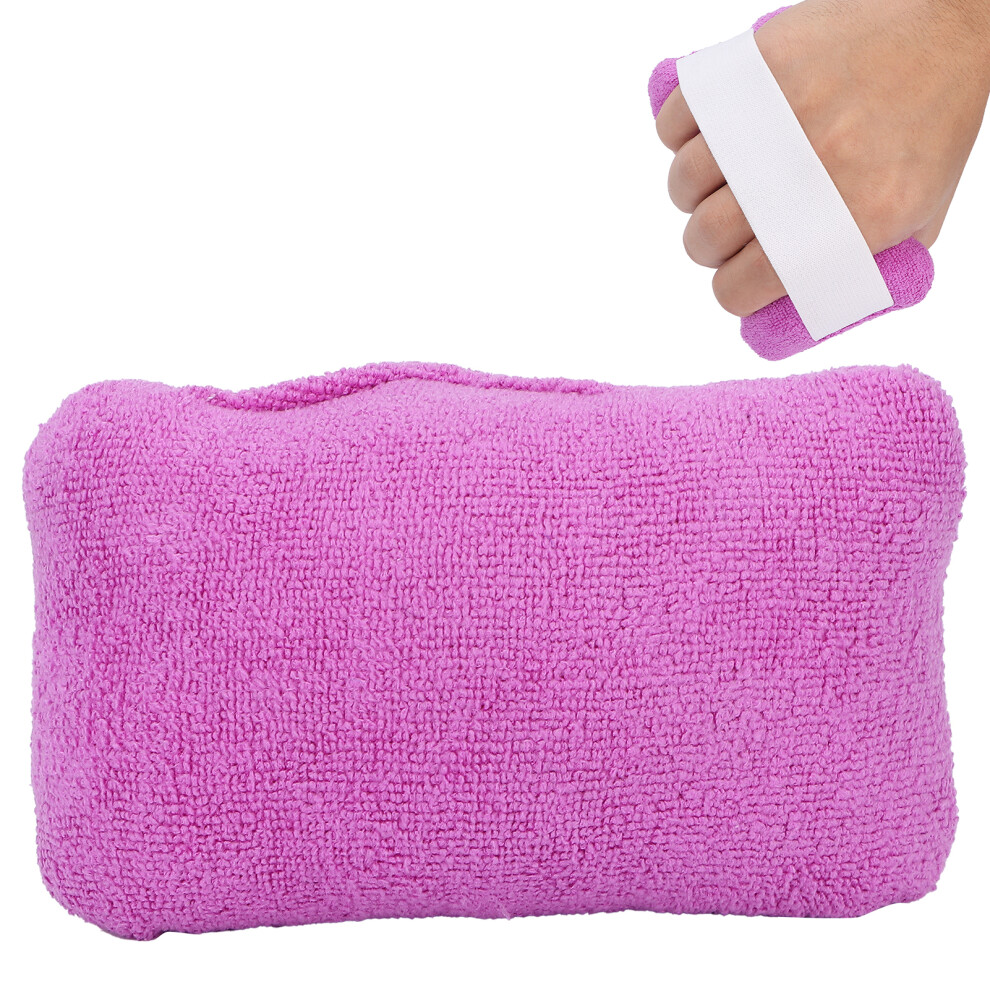 Palm Grip Cushion with Elastic Band, Purple, Terry & Cotton