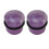 Purple Single Flared Ear Plug Tunnel Natural Stone Mushroom 4