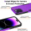 Capa roxa à prova de choque para iPhone 14 Pro com cobertura total. 6