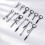 Punk Cross Hoop Earrings Set 12 Pcs 6