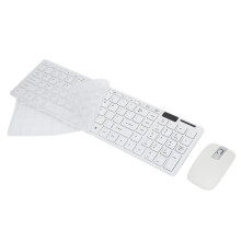 Kabelloses Maus- und Tastatur-Set, 10 m Reichweite, Weiß, für iOS/Windows/Android