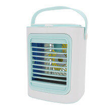 Portable Air Conditioner Fan with 3 Speeds, 2 Fog Modes, 7 Color Lights, USB Desktop Cooler