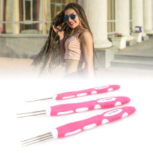 Dreadlock Braid Crochet Hook 0.75mm with Interlocking Tool Ergonomic Design Kit