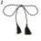Decorative tassel rope hand tie backs black 2