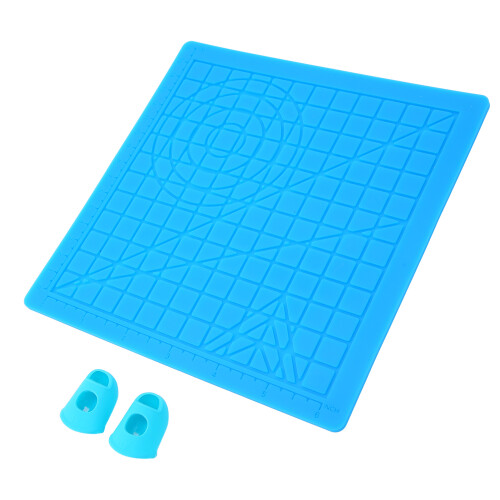 3D Design Silicone Mat with Finger Caps, Flexible Drawing Board