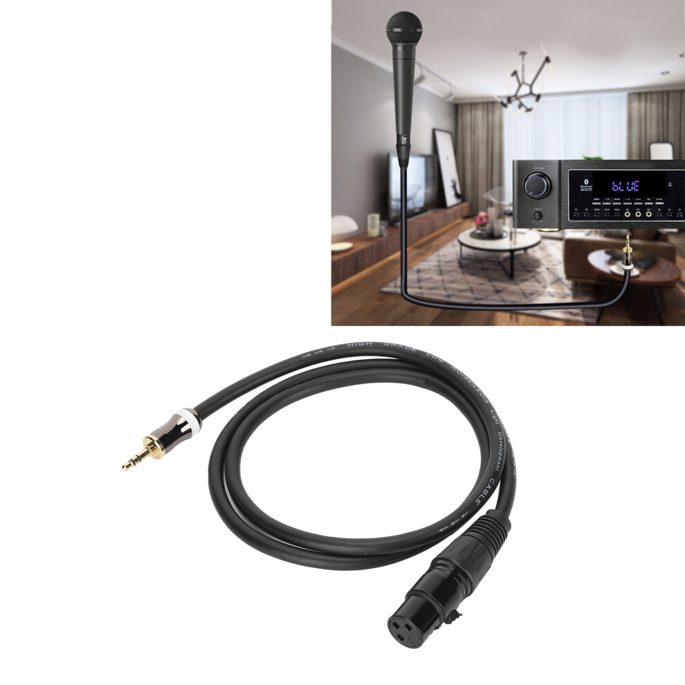 Balanced Microphone Cord Xlr Female To 3.5Mm 1 Metre Audio Interconnect 3041390952149