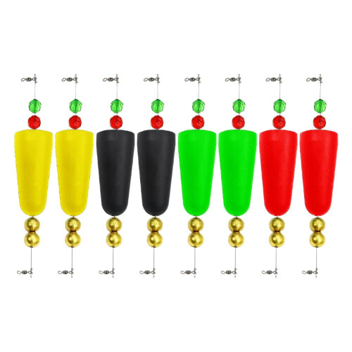 1-8 τεμάχια ψάρεμα Bobbers με πώματα, φελλούς, κουδουνίστρα με περιστρεφόμενο χάλκινο 2
